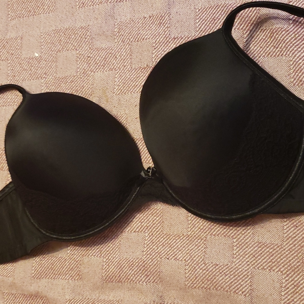Silky black bra (XXL)